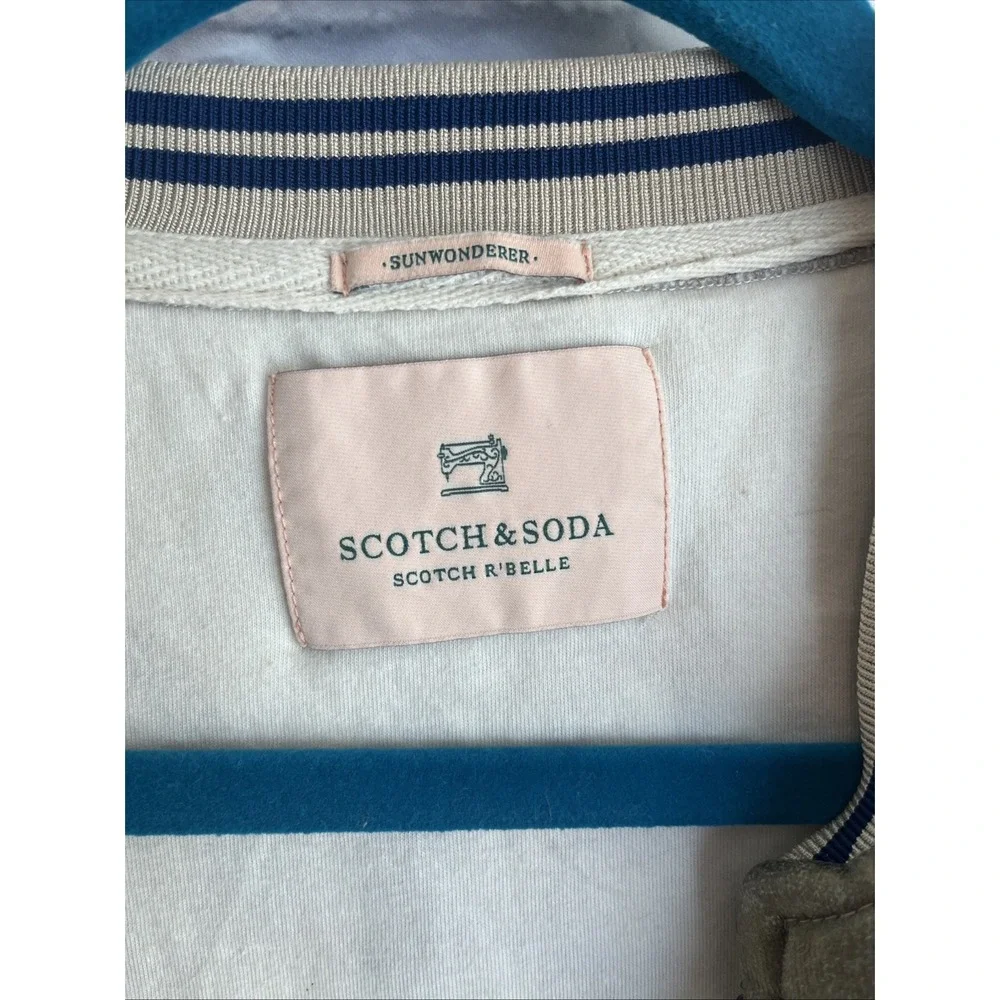 Scotch & Soda  R'Belle Preppy Academia Embroidered Varsity Bomber Jacket Size 14